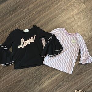 Girls' 4T LOVe glitter Long Sleeve Tops Set NWOT